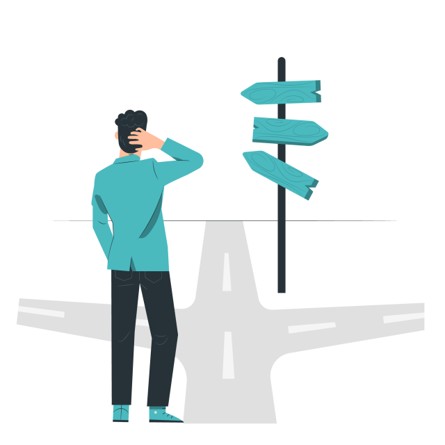 illustration hésitation